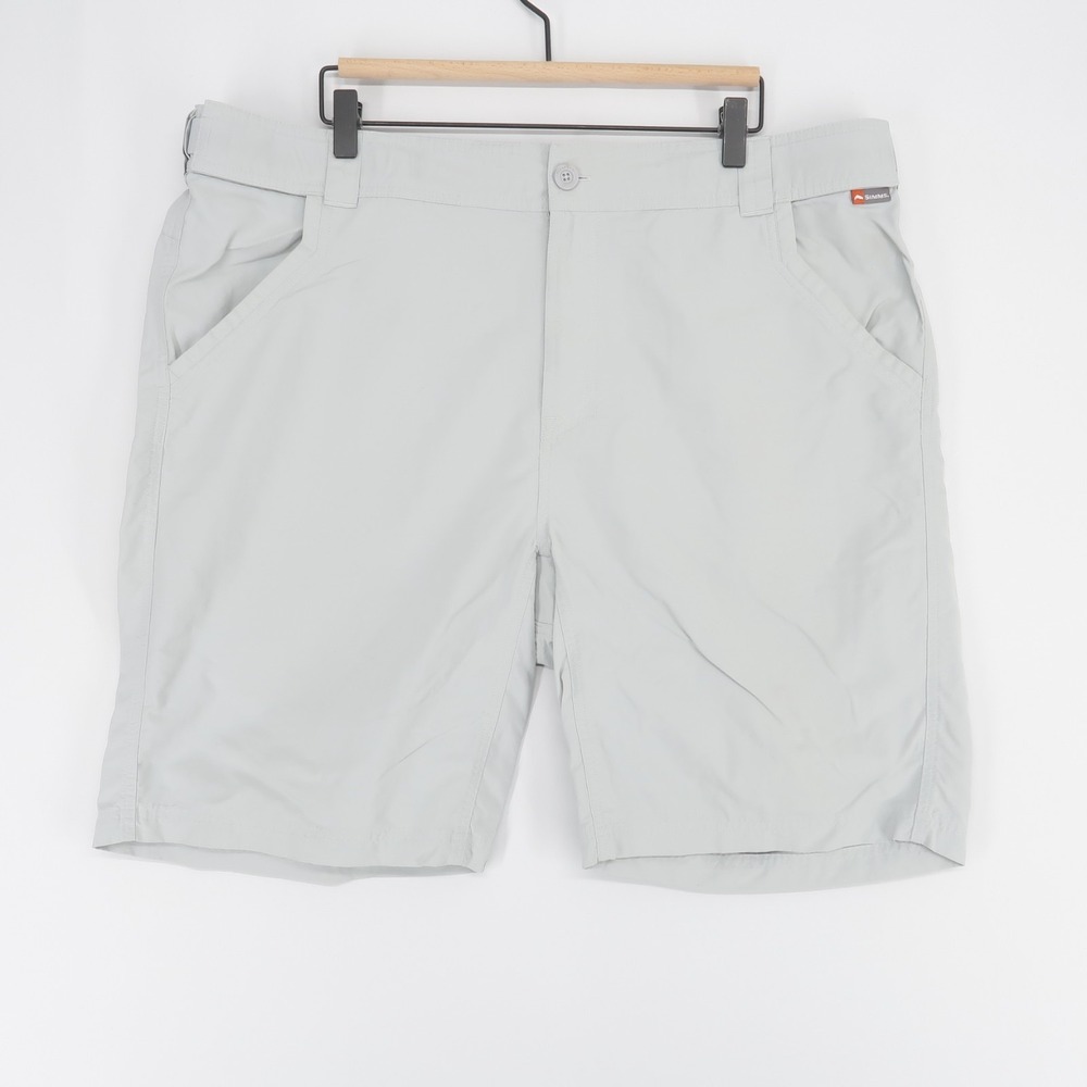 Simms Superlight Shorts Mens XXL Gray Fishing Nylon Quick Dry UPF 50